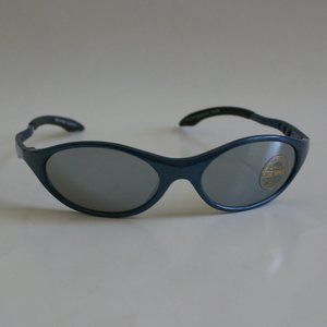 NWT VtgSports 90's wrap around w/rubber temple tips smoke mirror lens sunglasses
